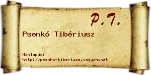 Psenkó Tibériusz névjegykártya